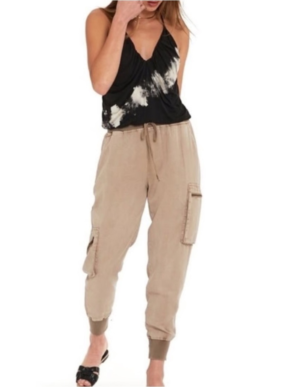 NWT Young Broke and Fabulous Tencel Jupiter Jogger Desert Khaki Pants